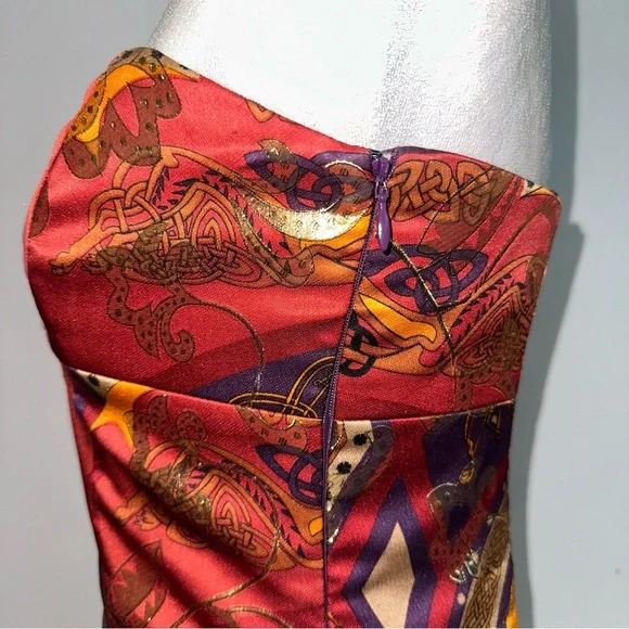 Y2K Nicole Miller Collection Silk Blend Strapless Dress - Picture 4 of 11